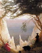Caspar David Friedrich Chalk Cliffs on Rugen (mk09) oil on canvas
